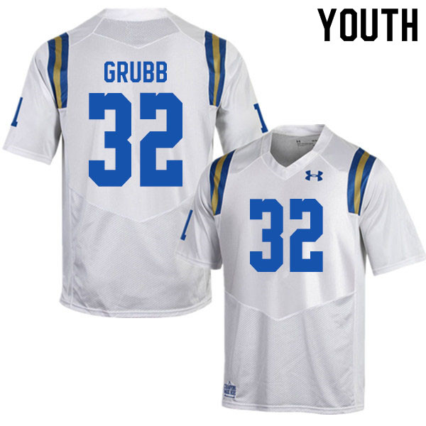 Youth #32 Christian Grubb UCLA Bruins College Football Jerseys Sale-White - Click Image to Close